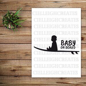 *2 for $20* Baby on Board vinyl decal Sticker Handcrafted Surf Paddle Board